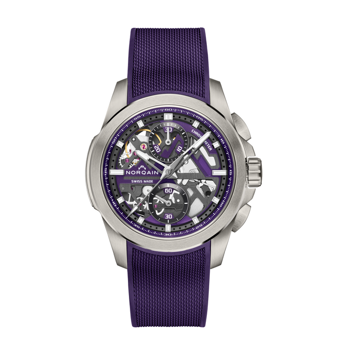 NORQAIN - Independence Skeleton Chrono - N3200.40T03.P01 – Automatik-Chronographenwerk – lila - 42 mm - Herrenuhr