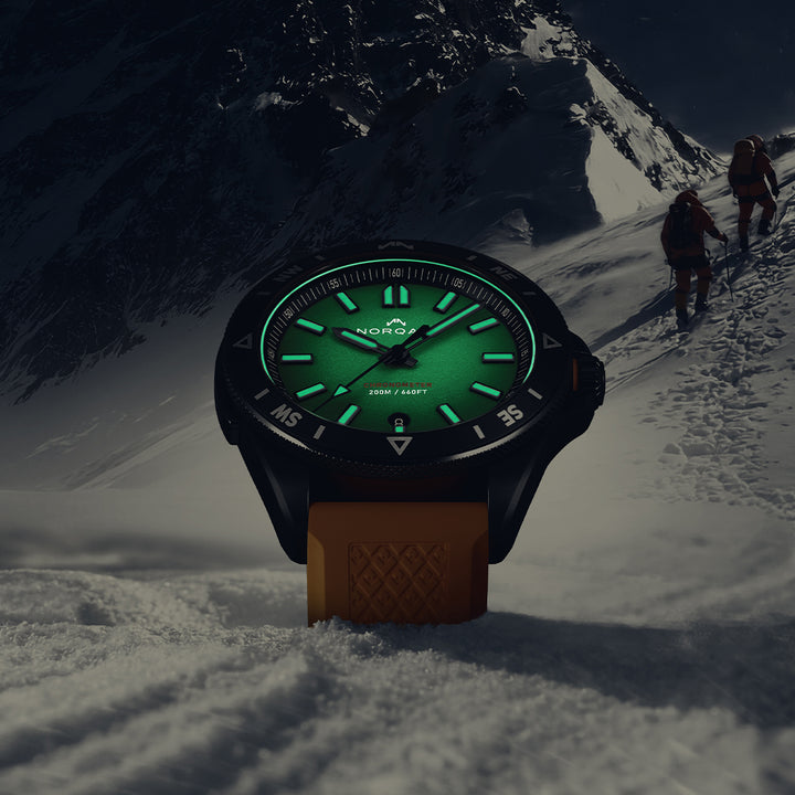 NORQAIN - Adventure Neverest Limited Edition - N1300.08B01.B01 – Automatikwerk – schwarz, grau, orange - 40 mm - Herrenuhr