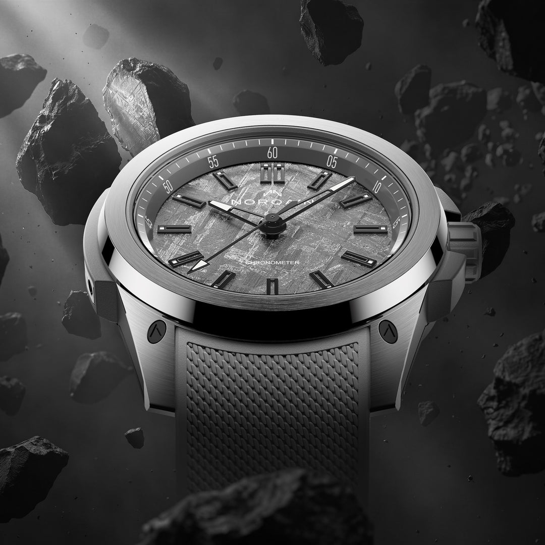 NORQAIN - Wild ONE "Meteorite" Special Edition - N3000.21T01.M01 – Automatikwerk – grau - 42 mm - Herrenuhr mit grauem Kautschukband