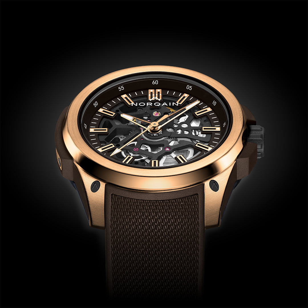 NORQAIN - Wild ONE Skeleton Red Gold- N3000.07G04.N01 – Automatikwerk – hellblau - 39 mm - Herrenuhr in Mönchengladbach kaufen
