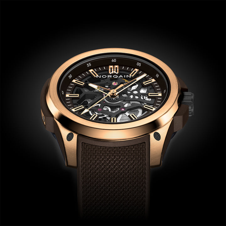 NORQAIN - Wild ONE Skeleton Red Gold- N3000.07G04.N01 – Automatikwerk – hellblau - 39 mm - Herrenuhr in Mönchengladbach kaufen