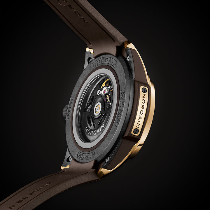 NORQAIN - Wild ONE Skeleton Red Gold- N3000.07G04.N01 – Automatikwerk – hellblau - 39 mm - Herrenuhr