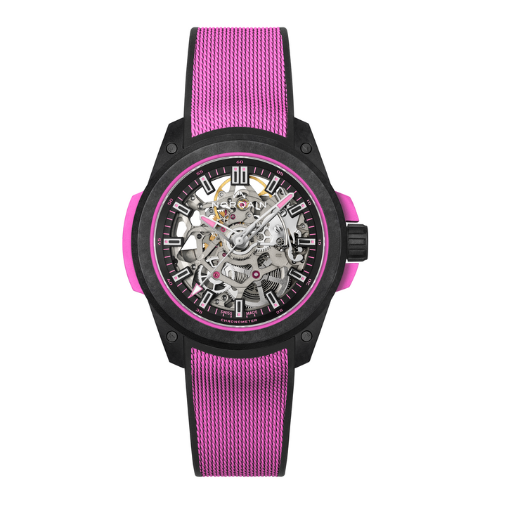 NORQAIN - Wild ONE Skeleton Hyper Pink - N3001.07Q04.B03 – Automatikwerk – Hyper Pink - 39 mm - Herren- und Damenuhr