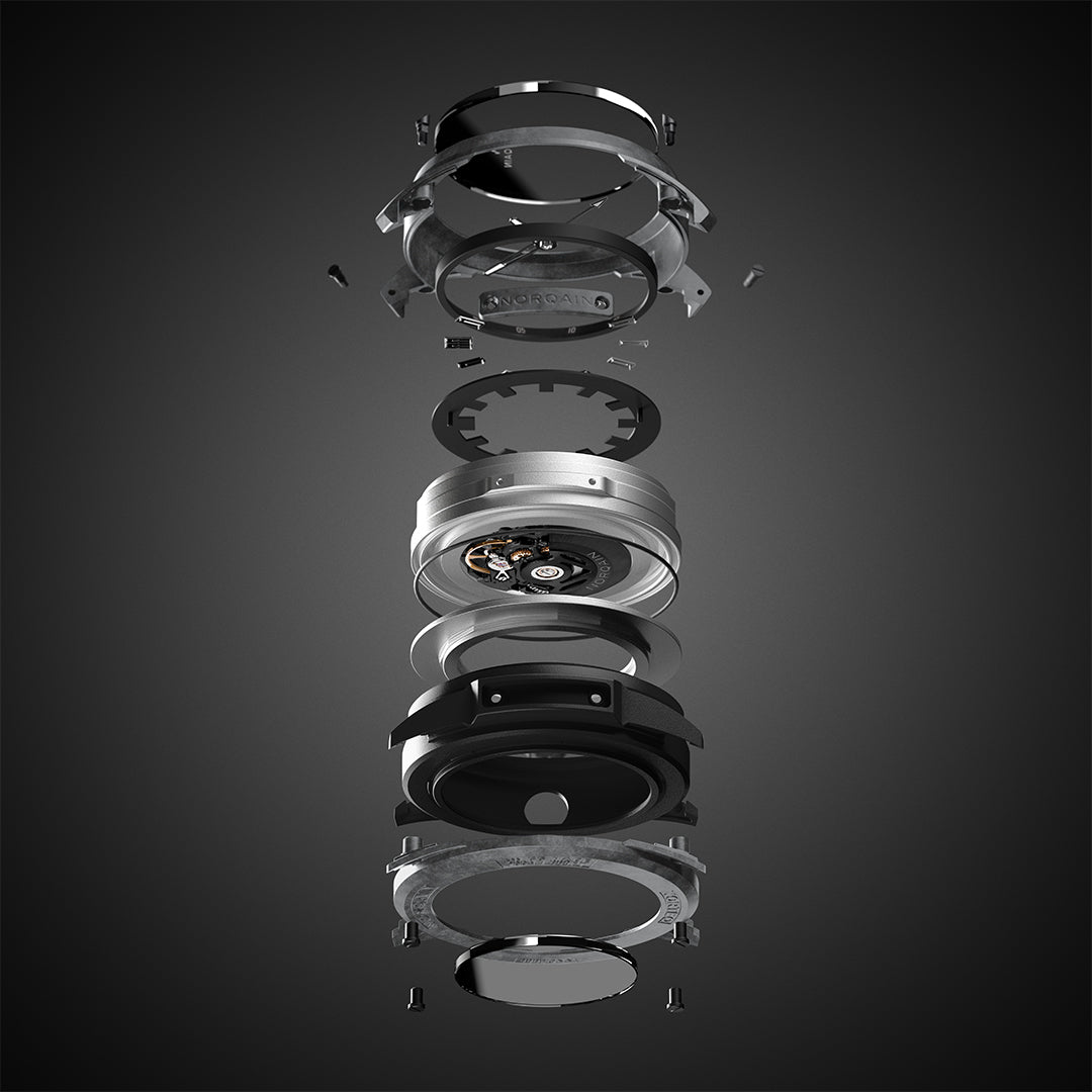 NORQAIN - Wild ONE Skeleton Grey - N3000.07Q42.B18 – Automatikwerk – schwarz - 42 mm - Herrenuhr Uhrwerk