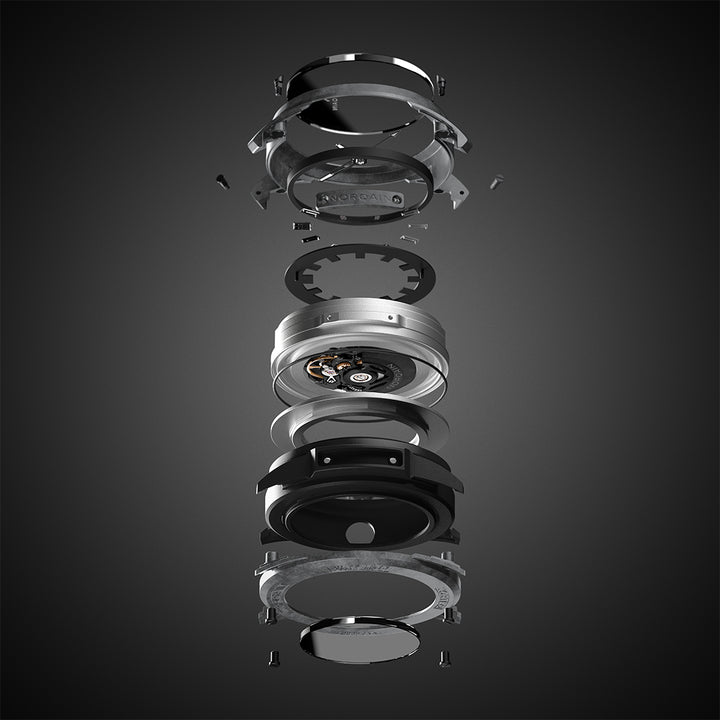 NORQAIN - Wild ONE Skeleton Grey - N3000.07Q42.B18 – Automatikwerk – schwarz - 42 mm - Herrenuhr Uhrwerk