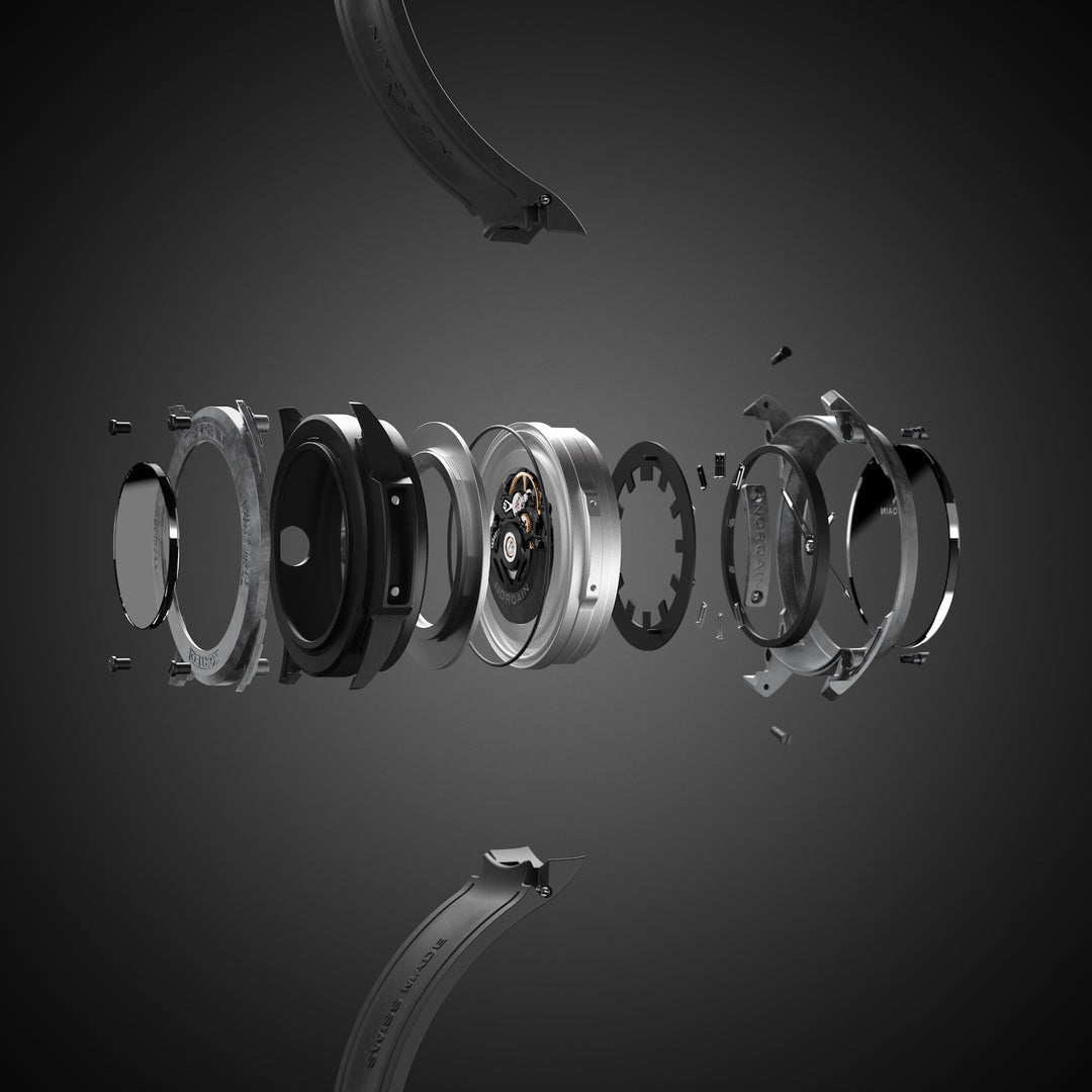 NORQAIN - Wild ONE Skeleton Grey - N3000.07Q42.B18 – Automatikwerk – schwarz - 42 mm - Herrenuhr