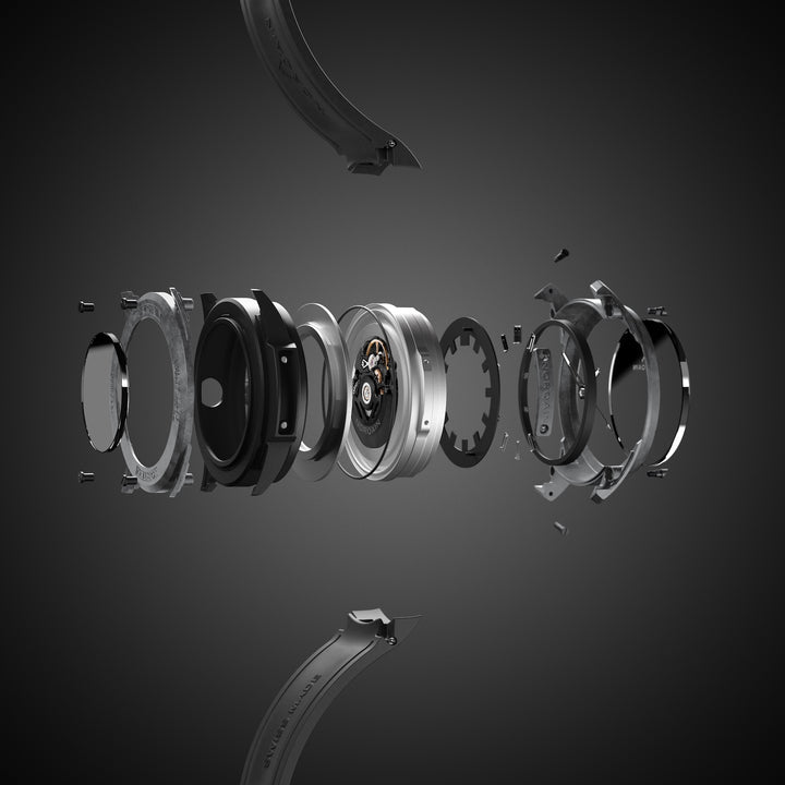 NORQAIN - Wild ONE Skeleton Grey - N3000.07Q42.B18 – Automatikwerk – schwarz - 42 mm - Herrenuhr
