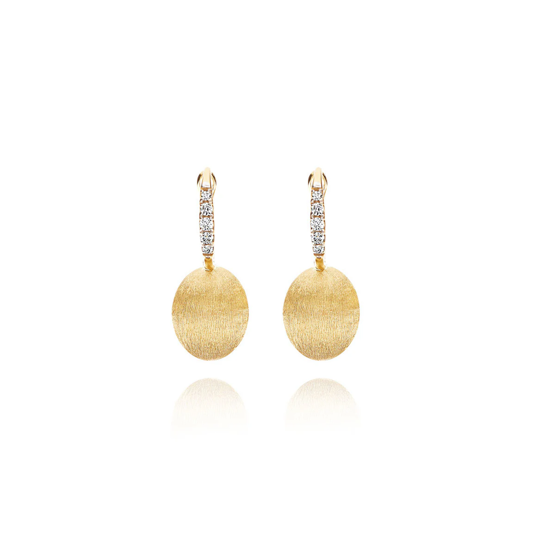 Nanis - Ohrhhänger Ciliegine klein - OS17-583 – Gelbgold – Diamanten - Ohrschmuck für Damen