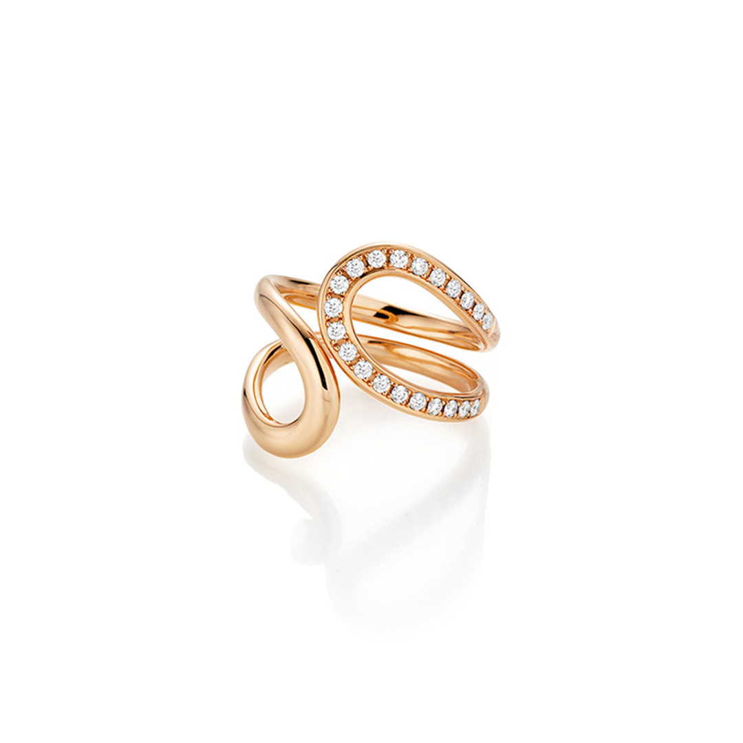 noor - Creative Ring– 15186-000-R7 – Roségold – Diamanten- Damenring