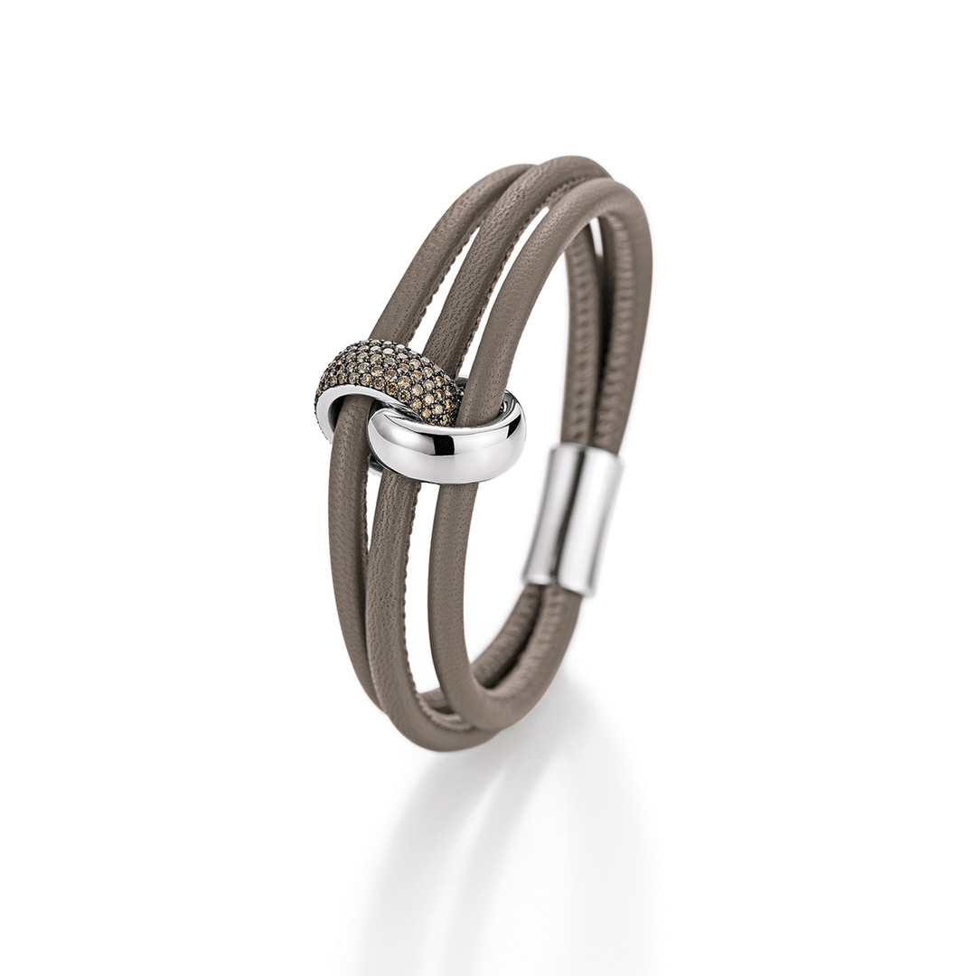 noor - Exclusive Armband – 30610-010-W8 – Weißgold – braune Diamanten - Armband für Damen