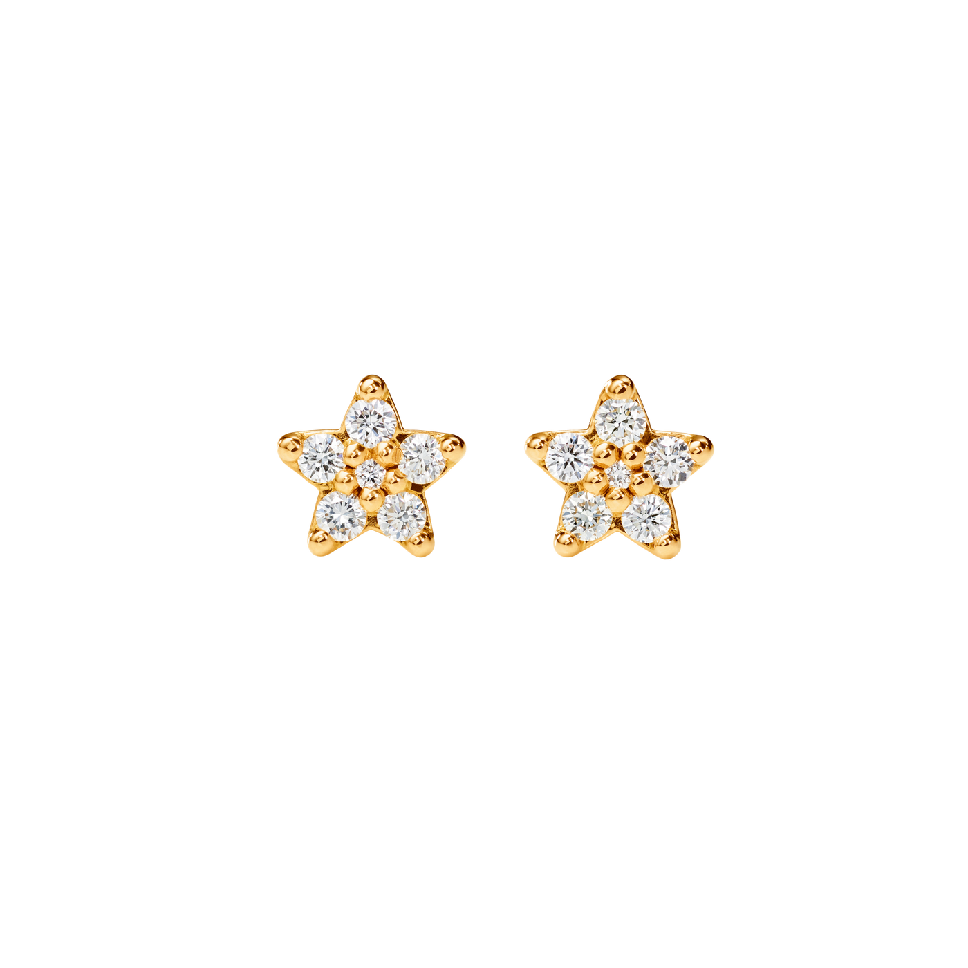 OLC Shootingstar Ohrstcker klein, Ohrstecker in Sternenform mit jeweils 6 Brillanten