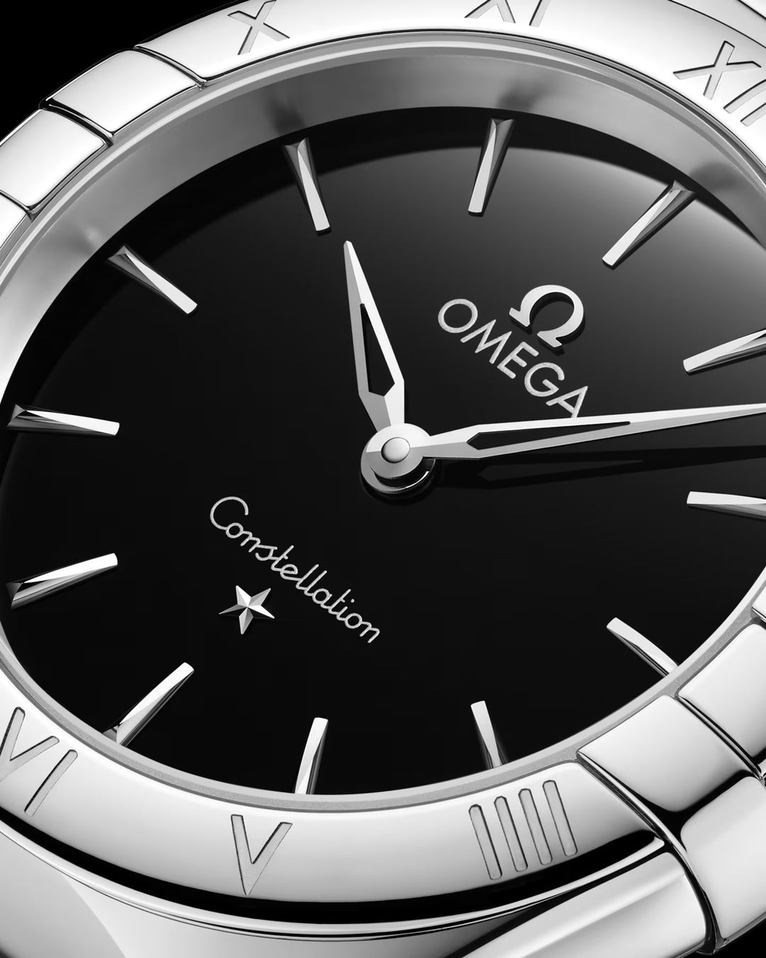 OMEGA - Constellation - 131.10.28.60.01.001 – Quartzwerk – schwarz - 28 mm - Damenuhr in schwarz lackiert