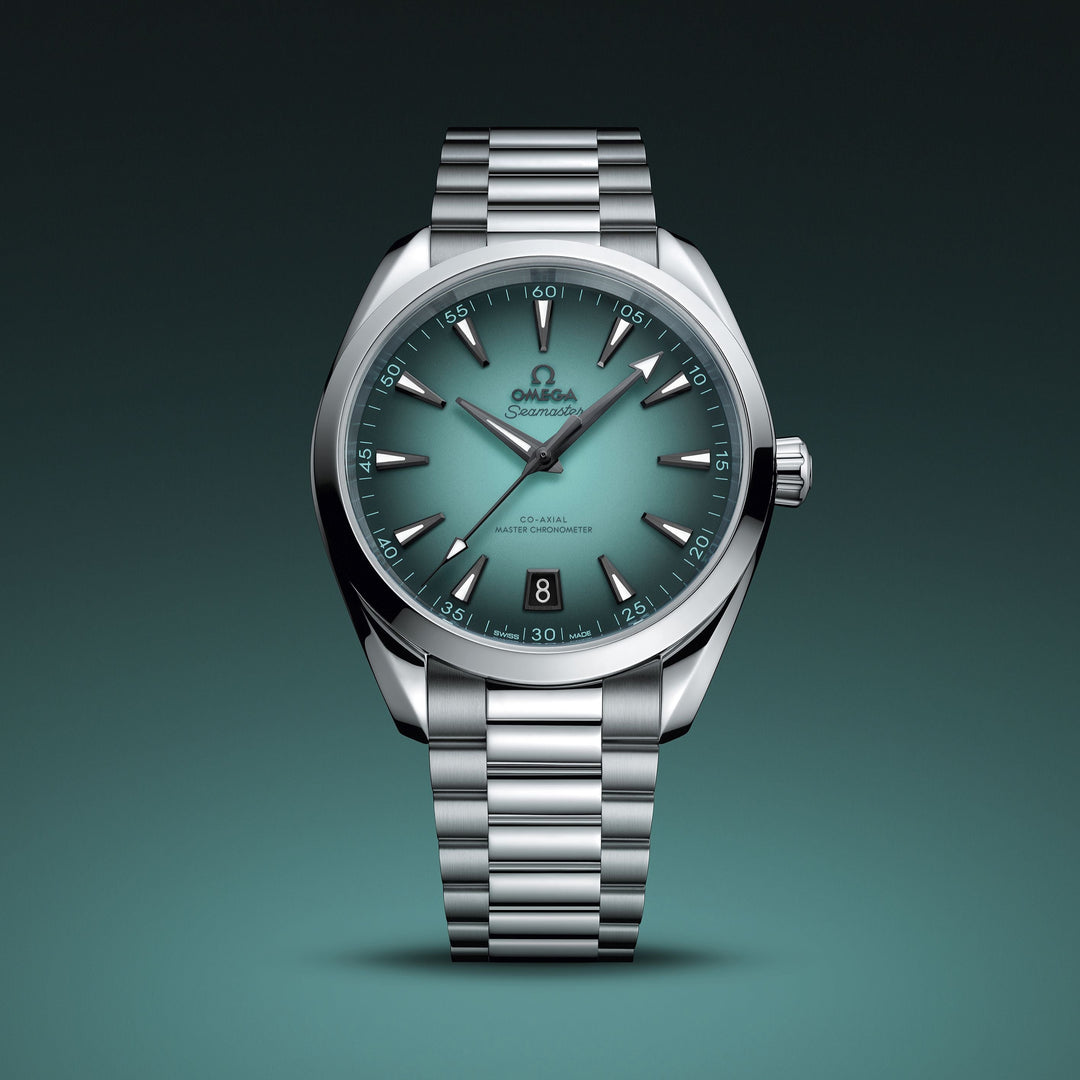 OMEGA - Seamaster Aqua Terra 150M - 220.10.41.21.03.006 – Automatikwerk – türkis, schwarz - 41 mm - Herrenuhr bei Juwelier Krebber in Mönchengladbach