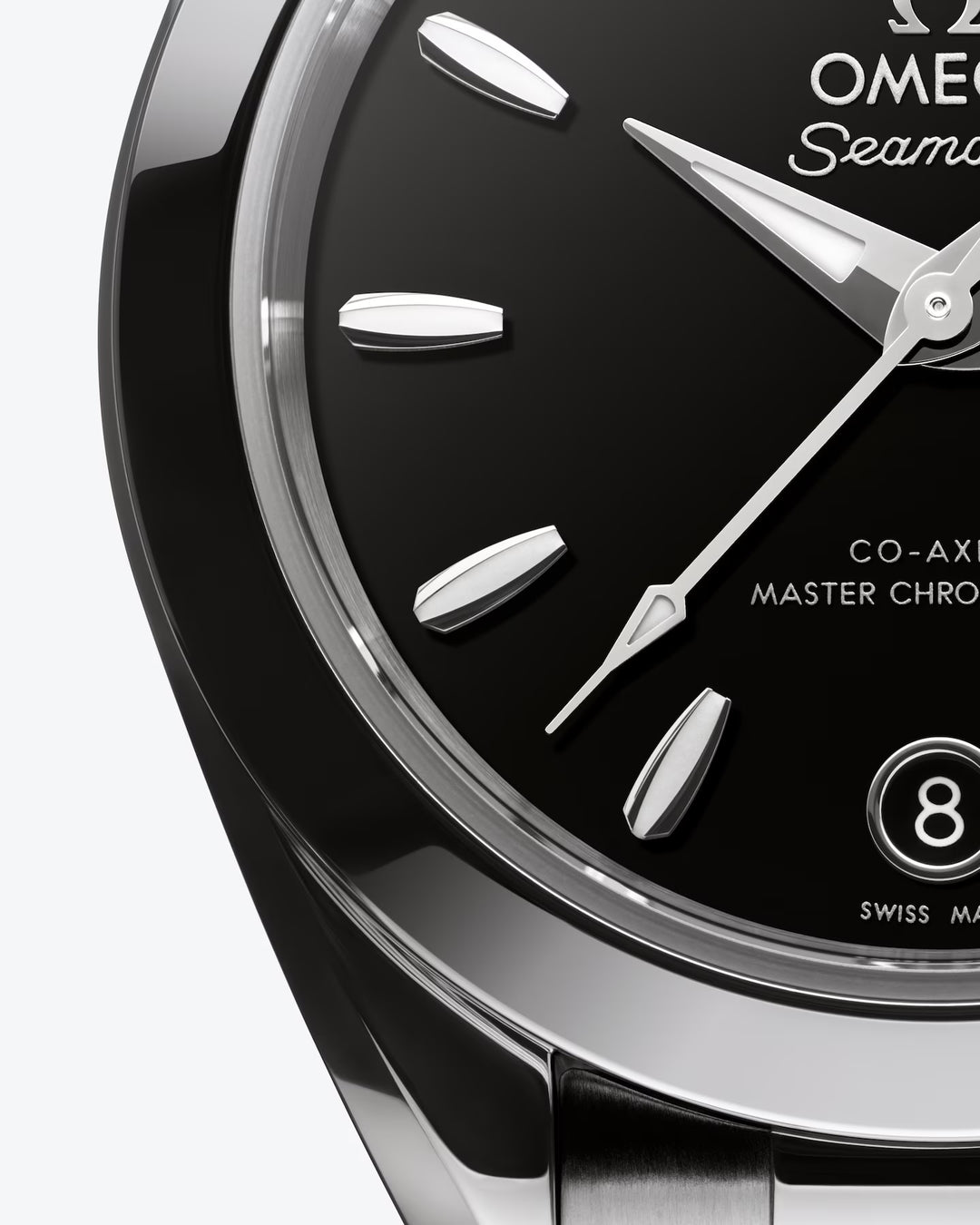 OMEGA - Seamaster Aqua Terra 150M - 220.10.30.20.01.001 – Automatikwerk – schwarz - 30 mm - Damenuhr mit schwarz lackiertem Zifferblatt