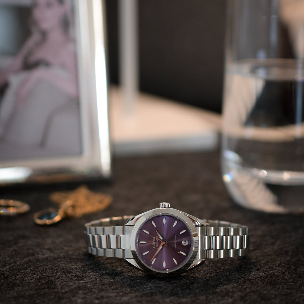 OMEGA - Seamaster Aqua Terra 150M - O220.10.30.20.10.002 – Automatikwerk – lavendel - 30 mm - Damenuhr