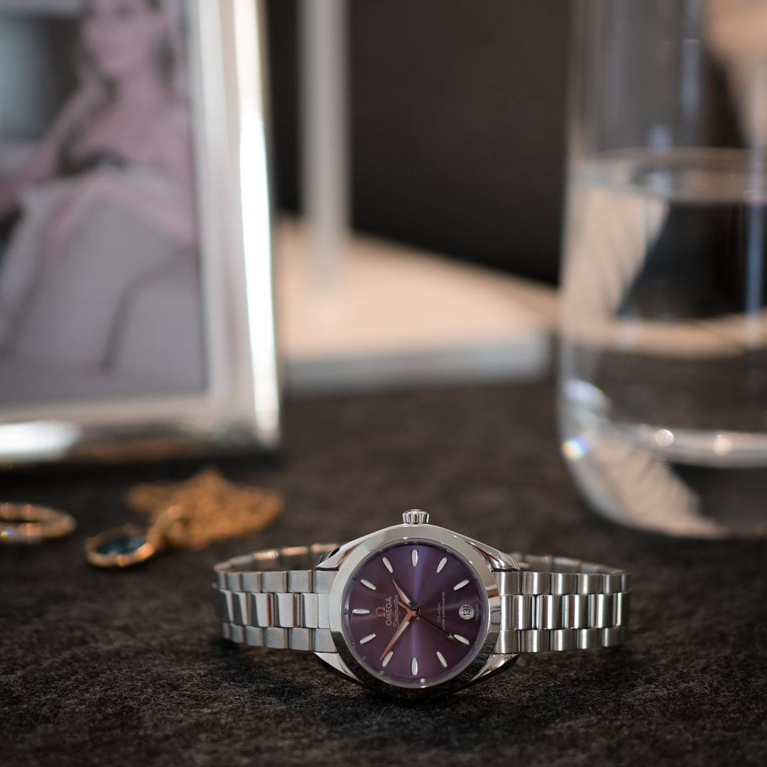 OMEGA - Seamaster Aqua Terra 150M - O220.10.30.20.10.002 – Automatikwerk – lavendel - 30 mm - Damenuhr