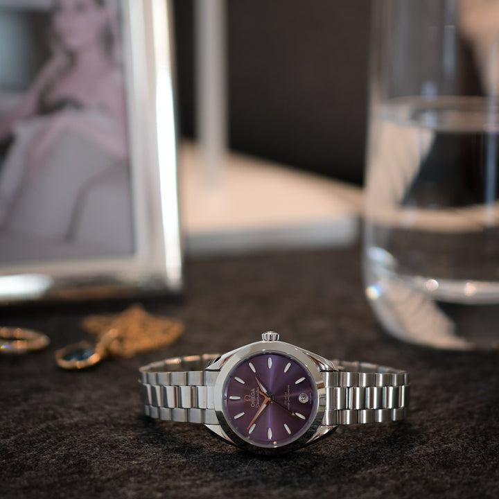OMEGA - Seamaster Aqua Terra 150M - O220.10.30.20.10.002 – Automatikwerk – lavendel - 30 mm - Damenuhr