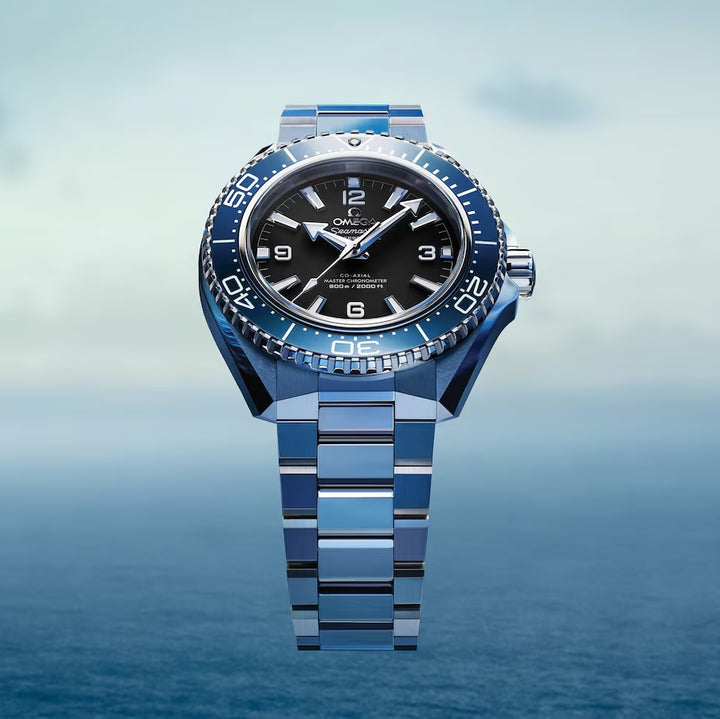OMEGA - Seamaster Planet Ocean 600M - 217.30.42.21.01.002 – Automatikwerk – schwarz, blau - 42 mm - Herrenuhr bei Juwelier Krebber