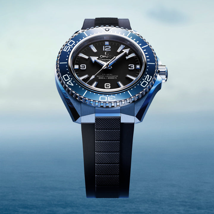 OMEGA - Seamaster Planet Ocean 600M - 217.32.42.21.01.002 – Automatikwerk – schwarz, blau - 42 mm - Herrenuhr