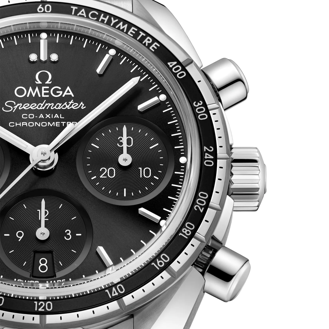 OMEGA Speedmaster 38 - Automatik-Chronograph - Schwarz - 38 mm - Herren- und Damenuhr bei Juwelier Krebber