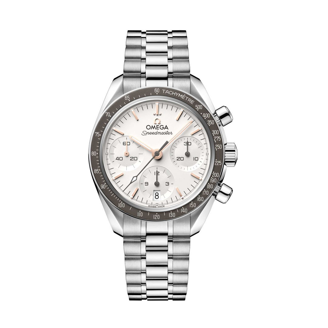 OMEGA Speedmaster 38 - 324.30.38.50.02.003 - Automatik-Chronograph - silber, grau - 38 mm - Herren- und Damenuhr