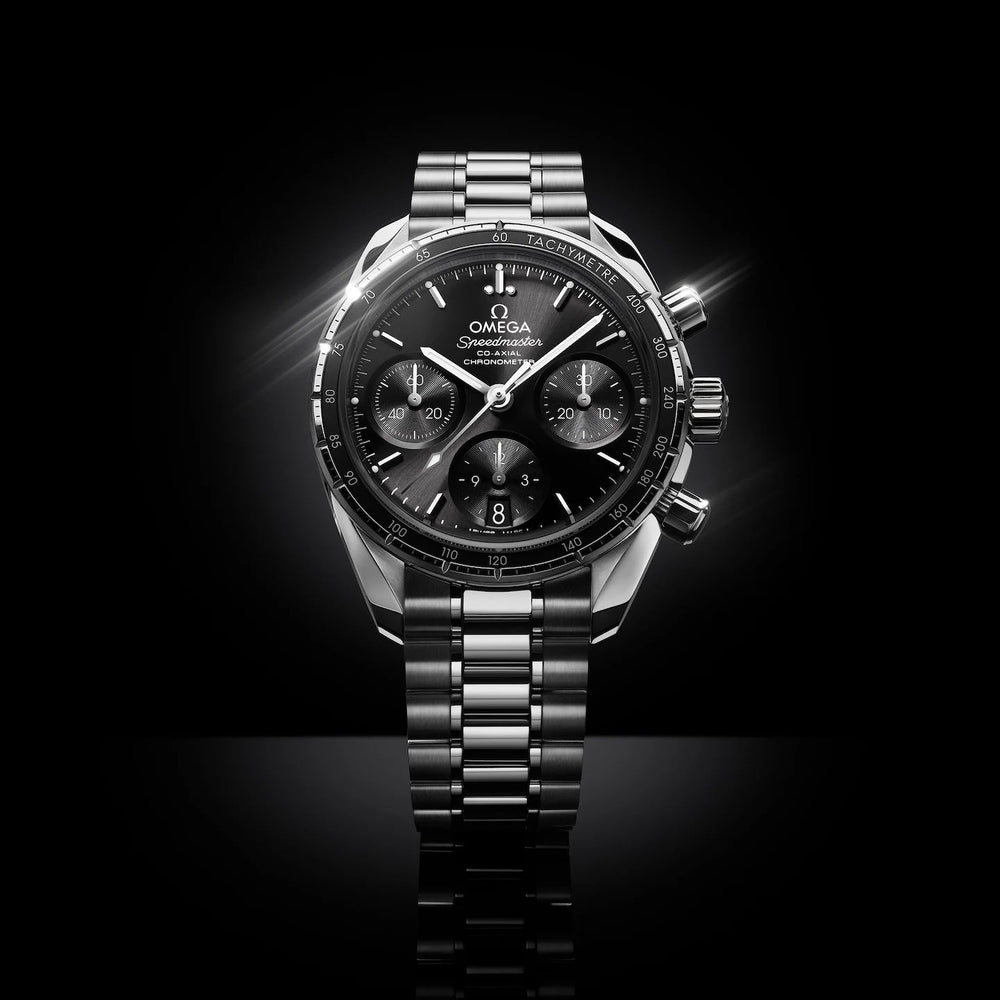 OMEGA Speedmaster 38 - Automatik-Chronograph - Schwarz - 38 mm - Herren- und Damenuhr