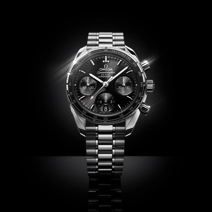 OMEGA Speedmaster 38 - Automatik-Chronograph - Schwarz - 38 mm - Herren- und Damenuhr