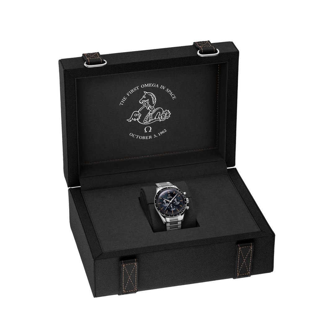 OMEGA - Speedmaster First OMEGA in Space - 310.30.40.50.06.001 – Handaufzugswerk – blaugrau - 39,7 mm - Herrenuhr mit Uhrenbox