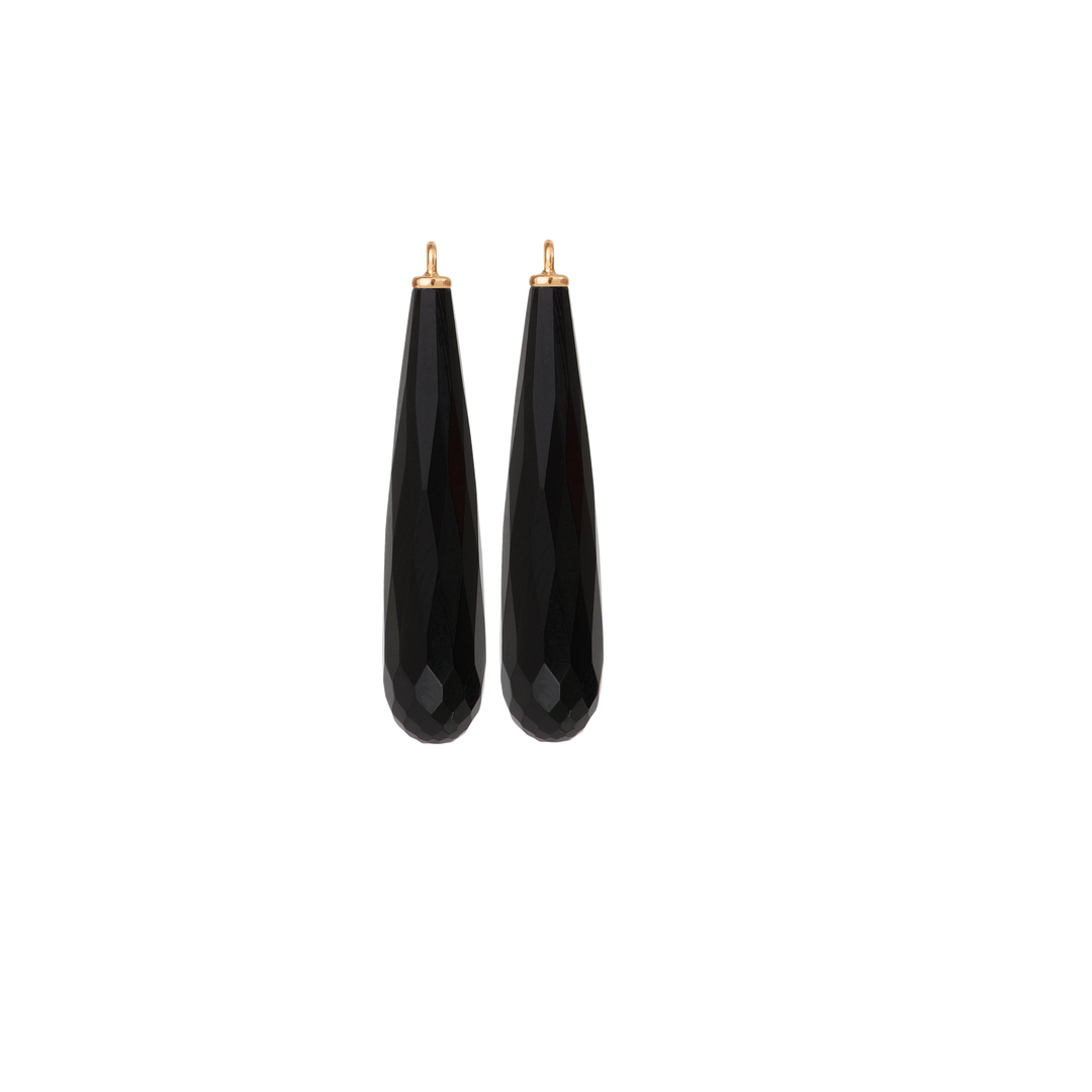 OLC Einhänger aus schwarzem Onyx zum Einhängen und erweitern der Ohrstecker