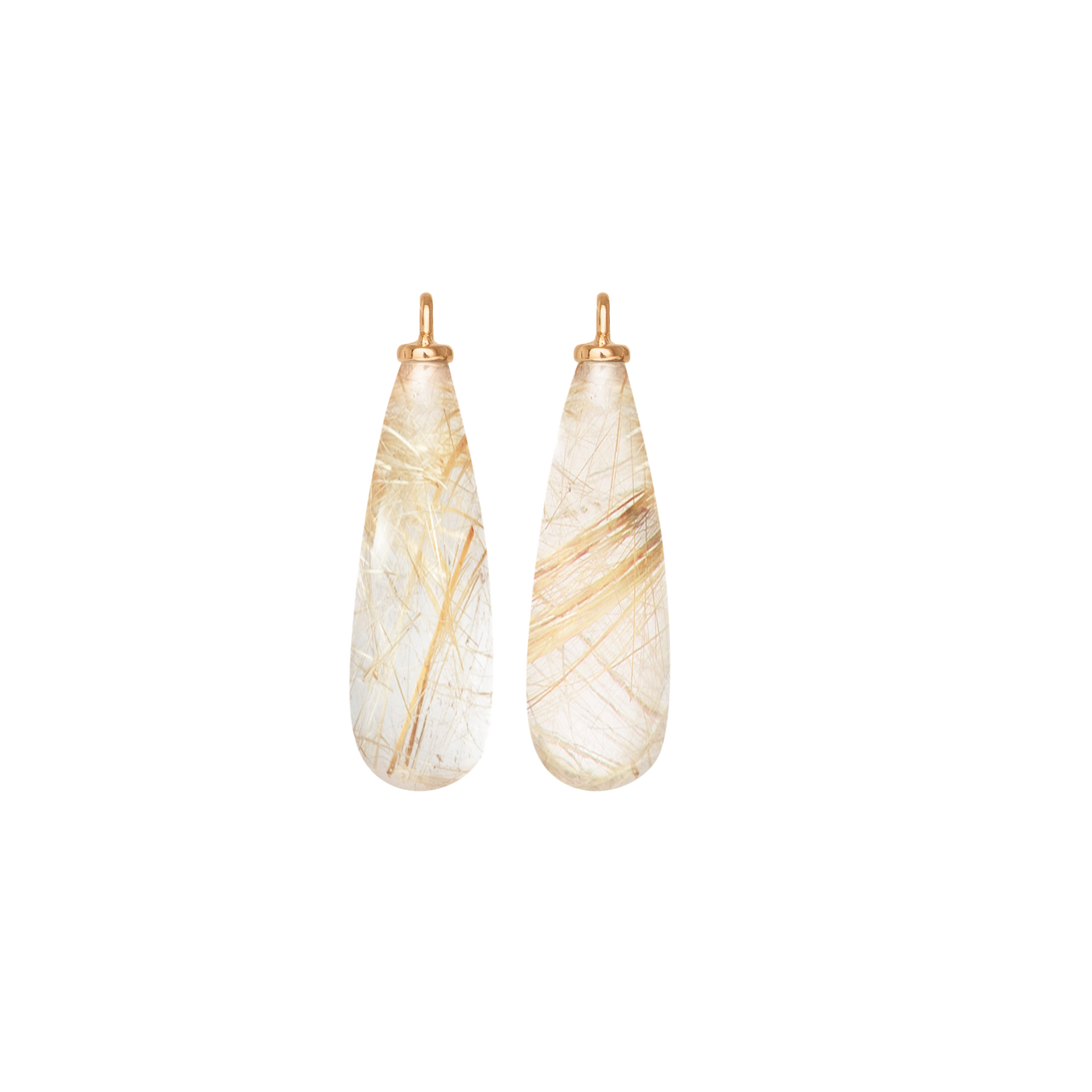 Ole Lynggaard - Lotus Einhänger für Ohrstecker -A1698-404 - Gelbgold - Rutilquartz - Einhänger Ohrschmuck für Damen