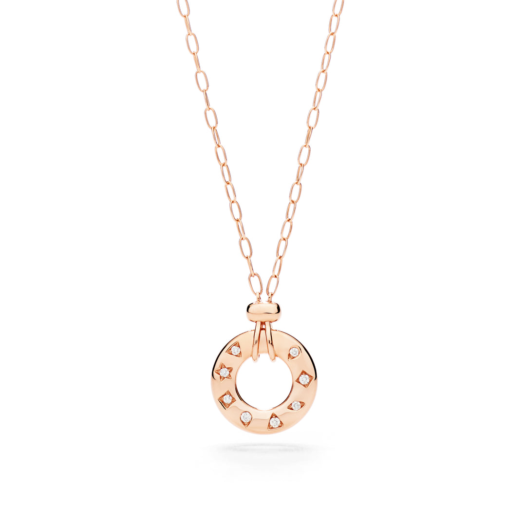 Pomellato - Iconica Halskette mit Anhänger – PCC6040_O7000_DB000 – Roségold – Diamanten - Halskette für Damen
