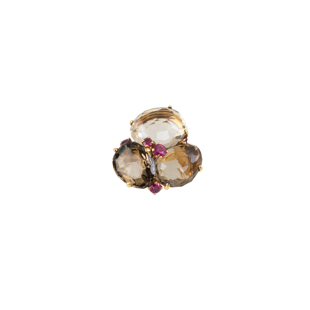 Ring von Pomellato aus der Bahia-Kollektion mit der Referenz A.B002O7QFR aus Roségold mit Farbsteinen mit 8 farbsteinen
