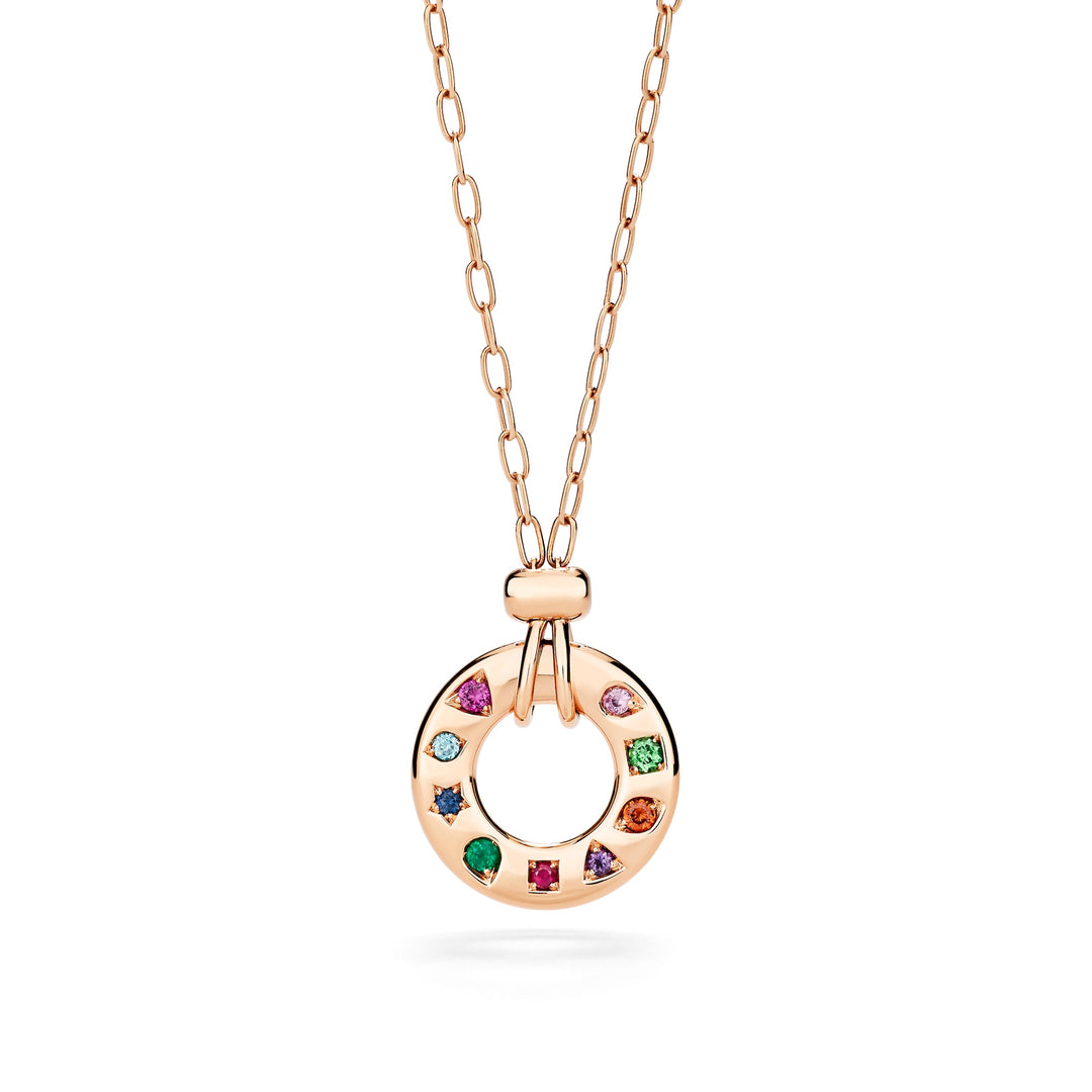 Pomellato Iconica Collier PCC5041_O7000_000VA aus Roségold und Farbstein-Mix.