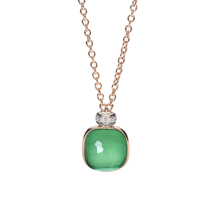 Pomellato Nudo Collier PCC2022_O6WHR_BPAAV aus Prasiolith, Achat und Diamanten