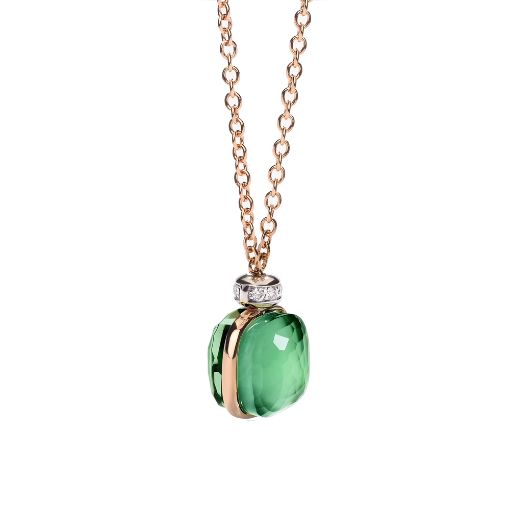 Pomellato Nudo Collier PCC2022_O6WHR_BPAAV aus Prasiolith, Achat und Diamanten