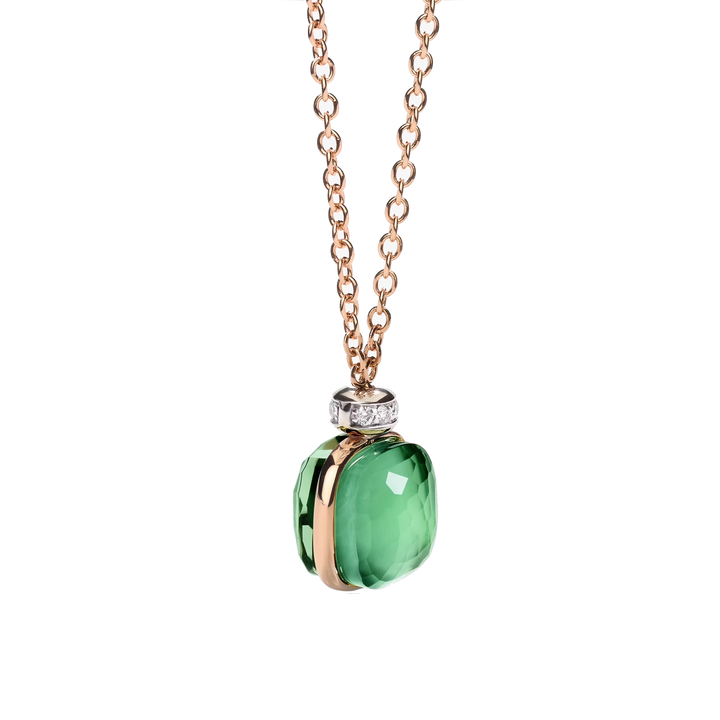 Pomellato Nudo Collier PCC2022_O6WHR_BPAAV aus Prasiolith, Achat und Diamanten