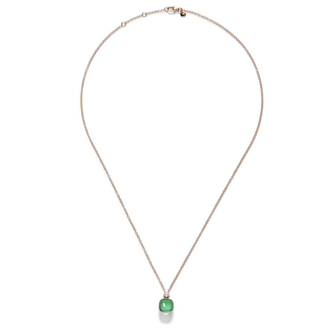 Pomellato Nudo Collier PCC2022_O6WHR_BPAAV aus Prasiolith, Achat und Diamanten