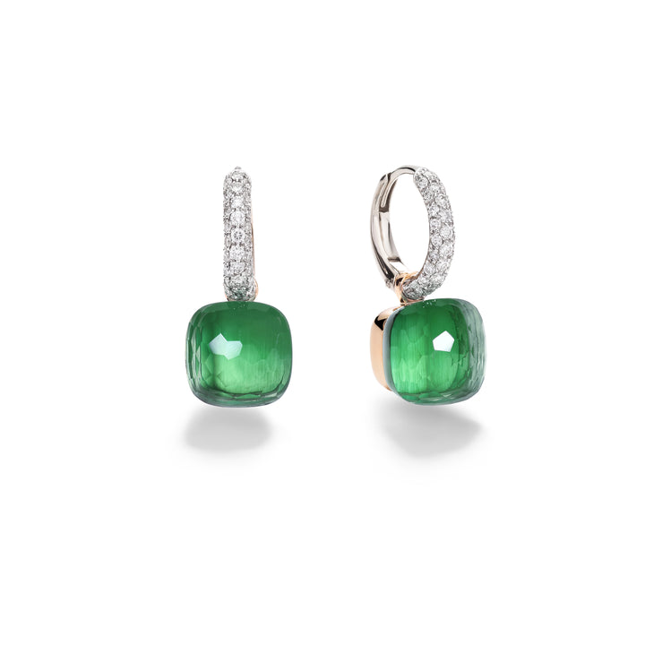 Pomellato Nudo Ohrringe POB4010_O6WHR_BPAAV aus Prasiolit. Achat und Diamanten.
