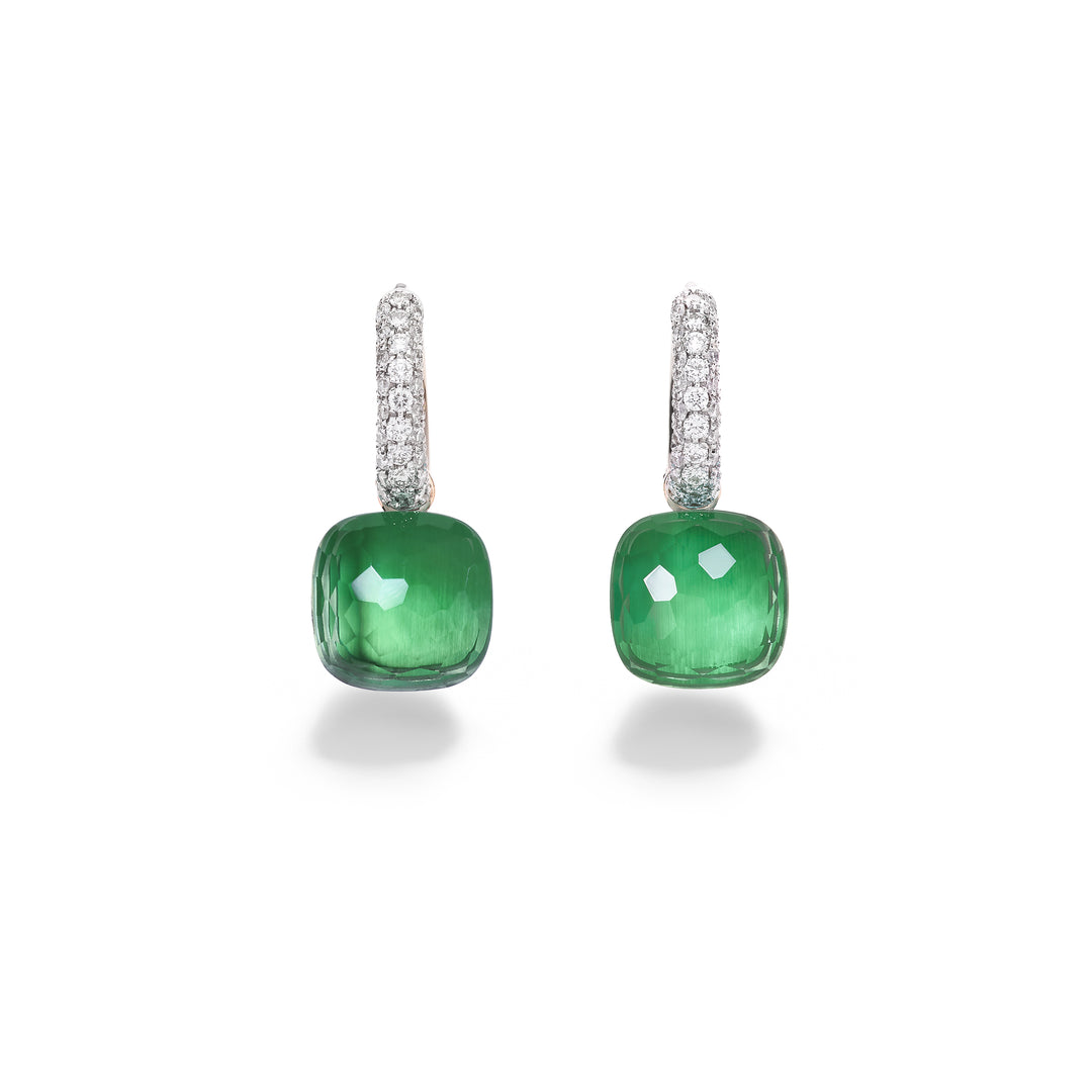 Pomellato Nudo Ohrringe POB4010_O6WHR_BPAAV aus Prasiolit. Achat und Diamanten.