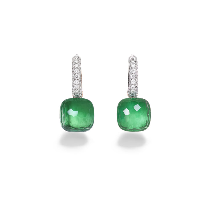 Pomellato Nudo Ohrringe POB4010_O6WHR_BPAAV aus Prasiolit. Achat und Diamanten.