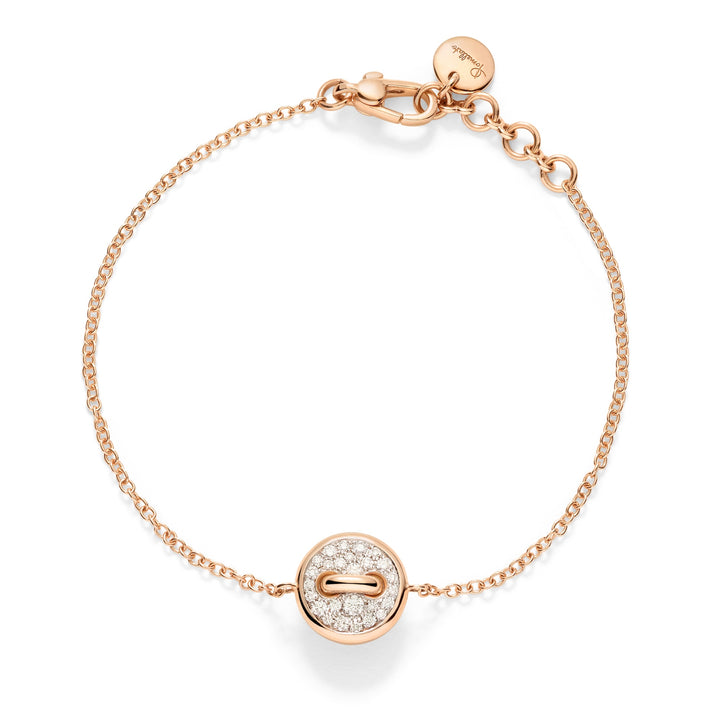 Armband von Pomellato aus der Pom Pom Dot-Kollektion mit der Referenz PBC4031_O7WHR_DB0MP aus Roségold mit Diamanten, Perlmutt