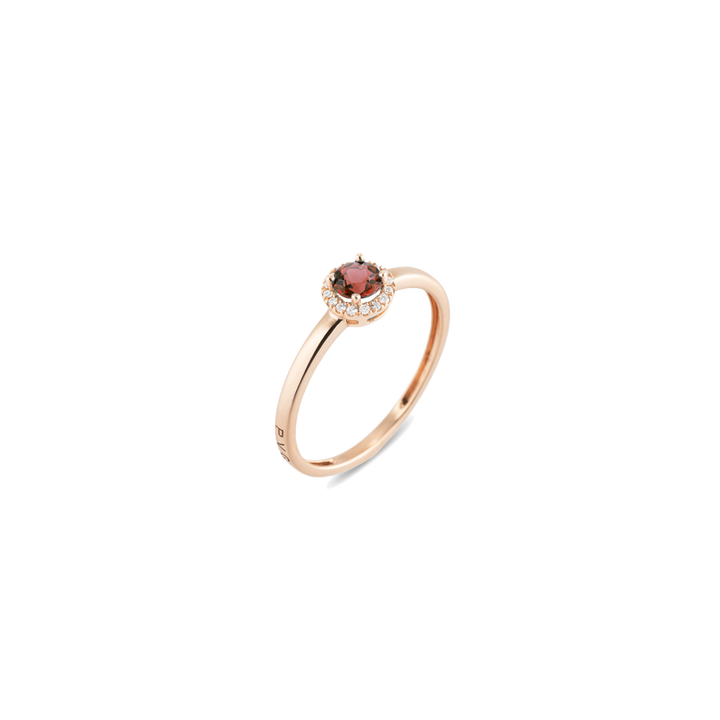 Ponte Vecchio Damenring Iris Mini CA2013RUB aus Roségold, Rubn und weißen Diamanten