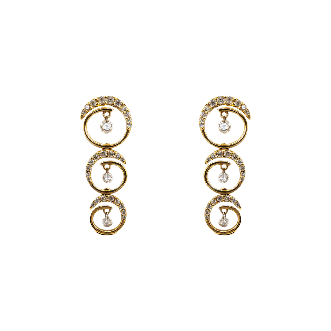 Ponte Vecchio Ohrschmuck CO601R aus Roségold und Diamanten