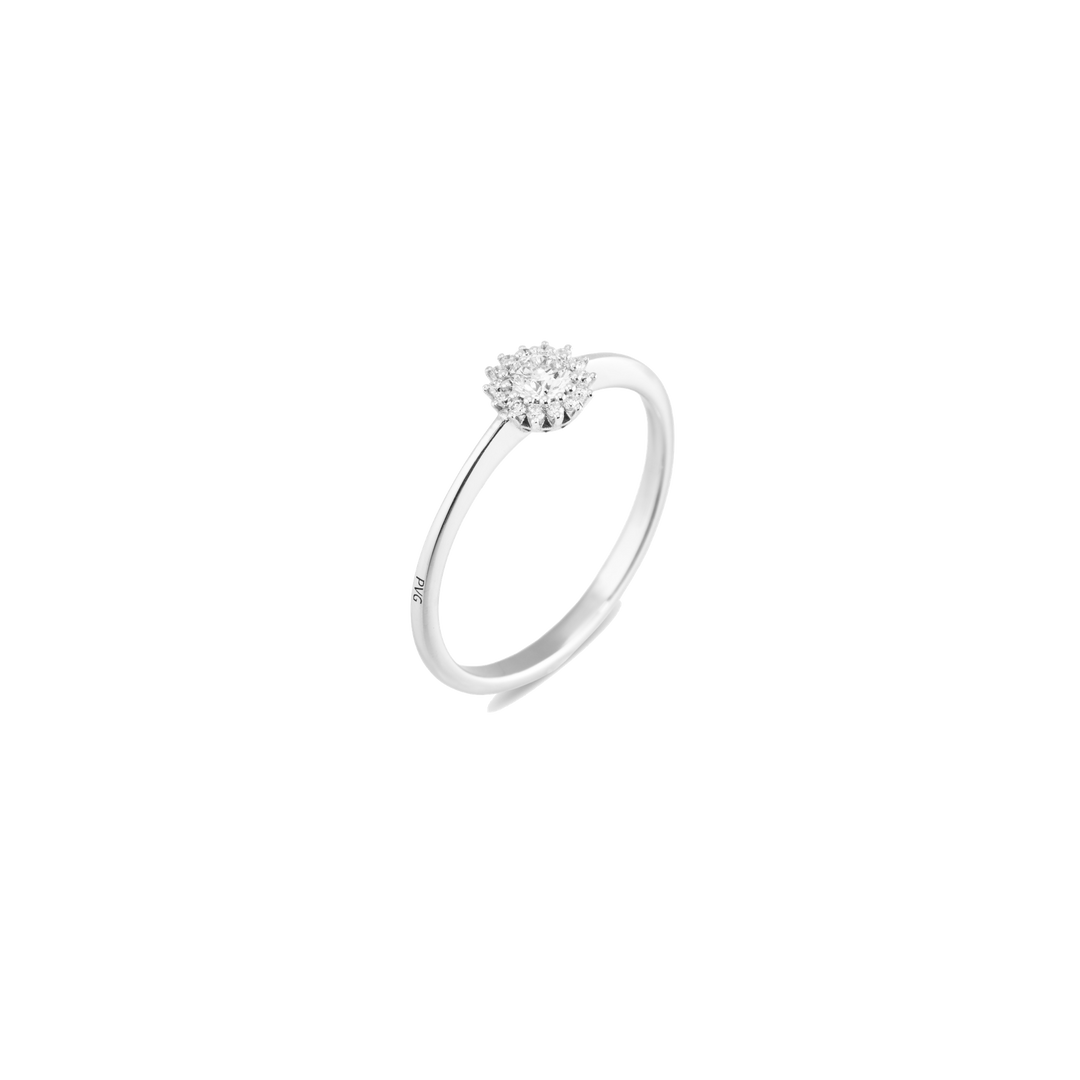 Ponte Vecchio Iris Mini Ring CA2026BRW aus Weißgold und Diamanten .