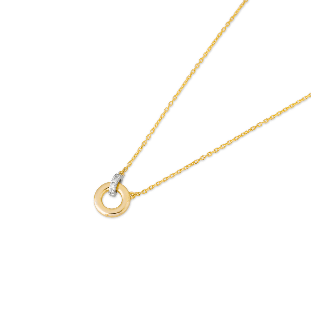Ponte Vecchio - Halskette Vega - CP1901 BRY - Gelbgold - Diamanten - Halskette für Damen