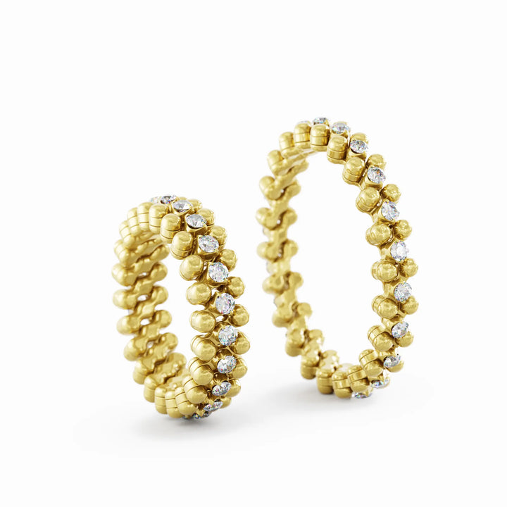 Serafino Consoli - Brevetto Multisize Ring 3R – RMS 3M2 YG WD – Gelbgold – Diamanten - Damenring