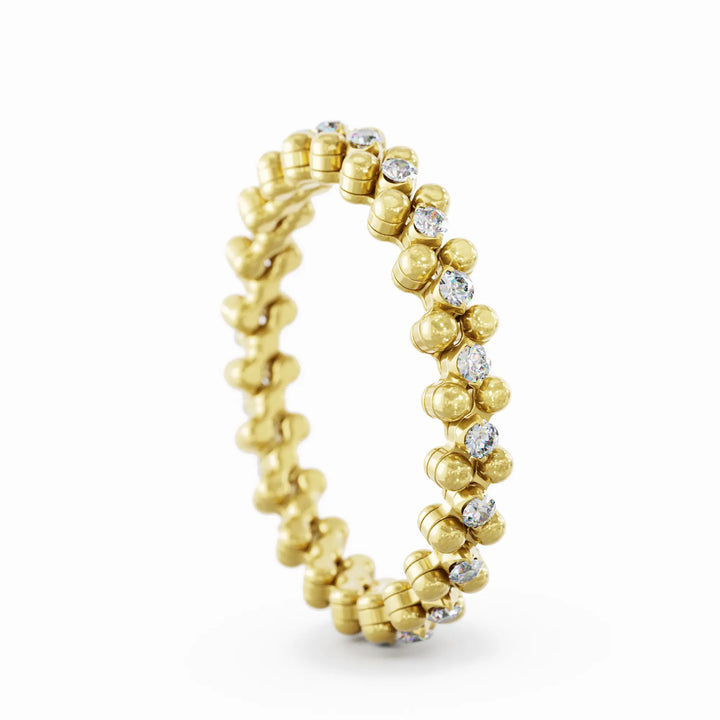 Serafino Consoli - Brevetto Multisize Ring 3R – RMS 3M2 YG WD – Gelbgold – Diamanten - Damenring