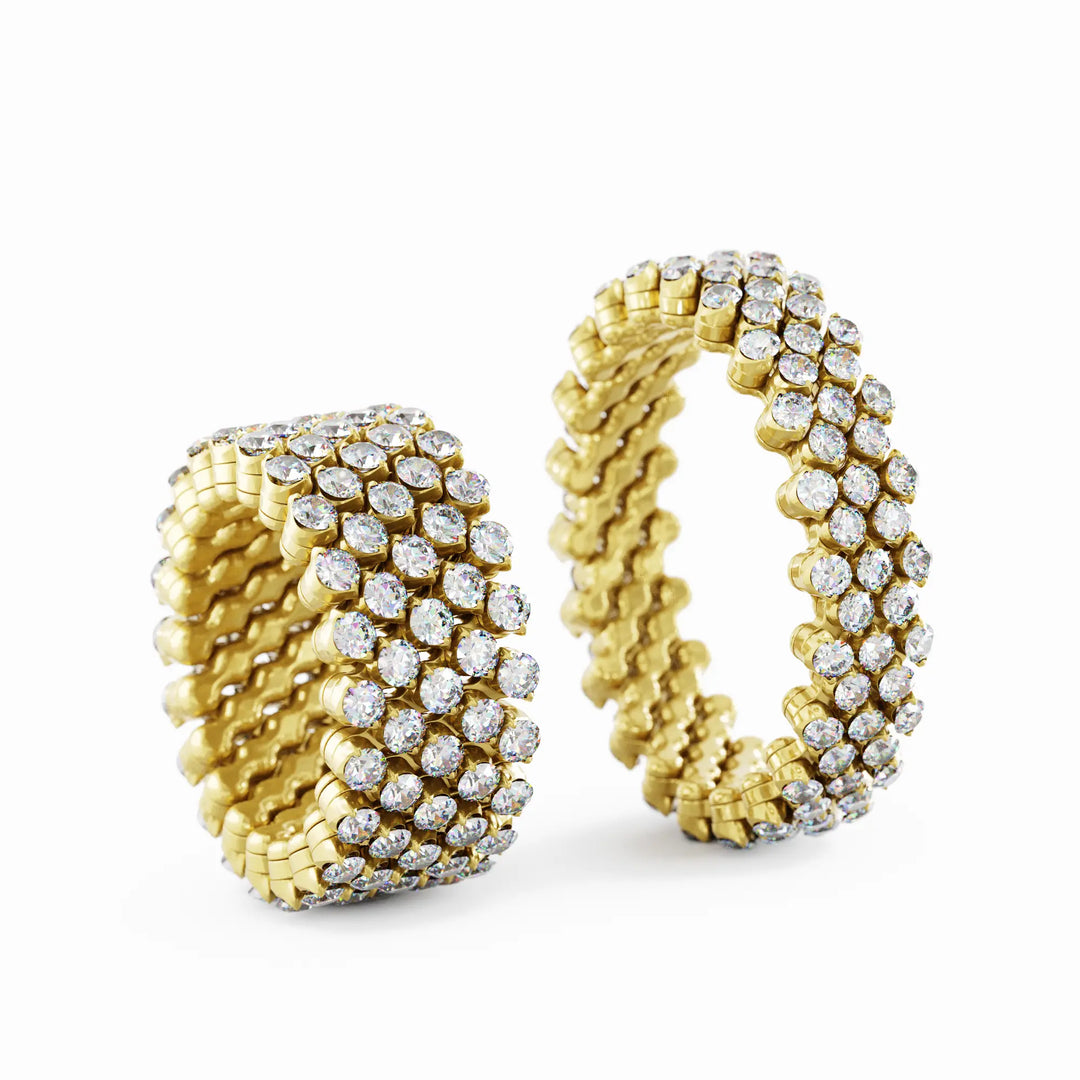 Serafino Consoli - Brevetto Multisize Ring 5R – RMS 5F2 YG WD – Gelbgold – Diamanten - Damenring
