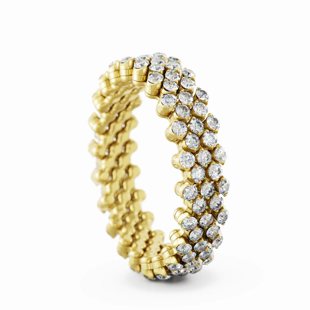 Serafino Consoli - Brevetto Multisize Ring 5R – RMS 5F2 YG WD – Gelbgold – Diamanten - Damenring
