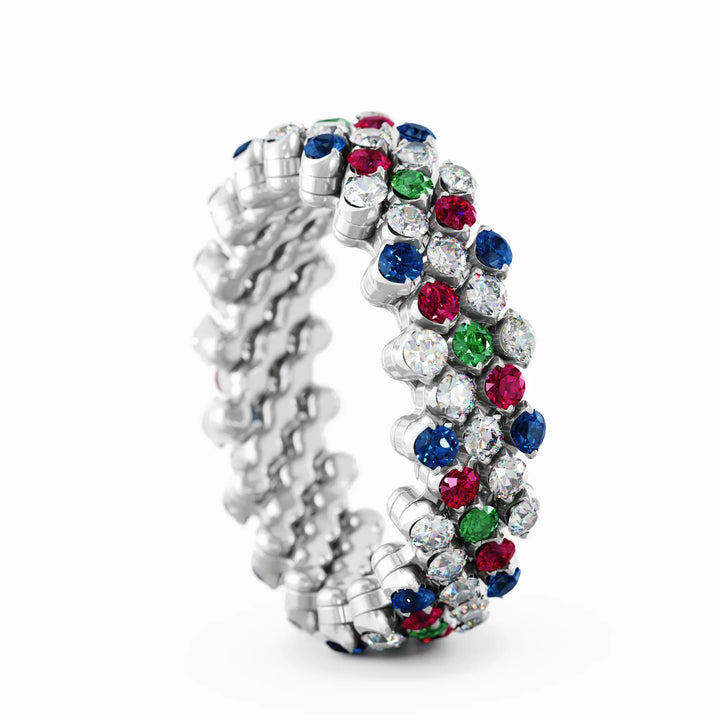 Serafino Consoli - Multi Size Ring - RMS 5F4 WG WD BS R T MC - Weißgold - Diamanten, Safire, Tsavorite, Rubine - Multi Size Ring für Damen